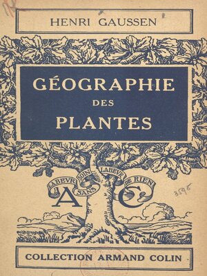cover image of Géographie des plantes